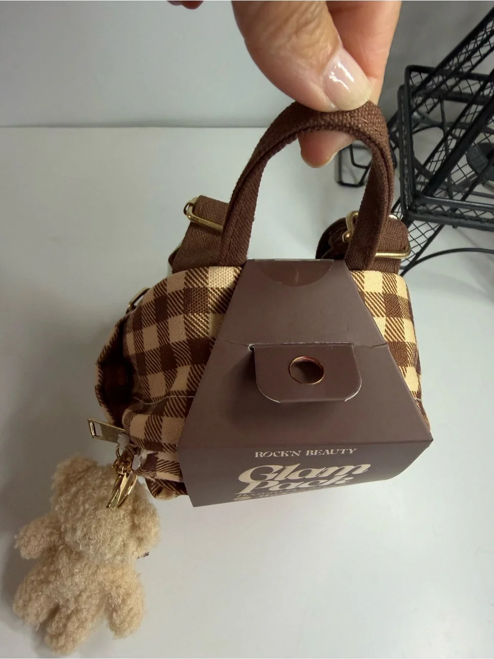 Mini backpack plaid Glam Pack Makeup Kit